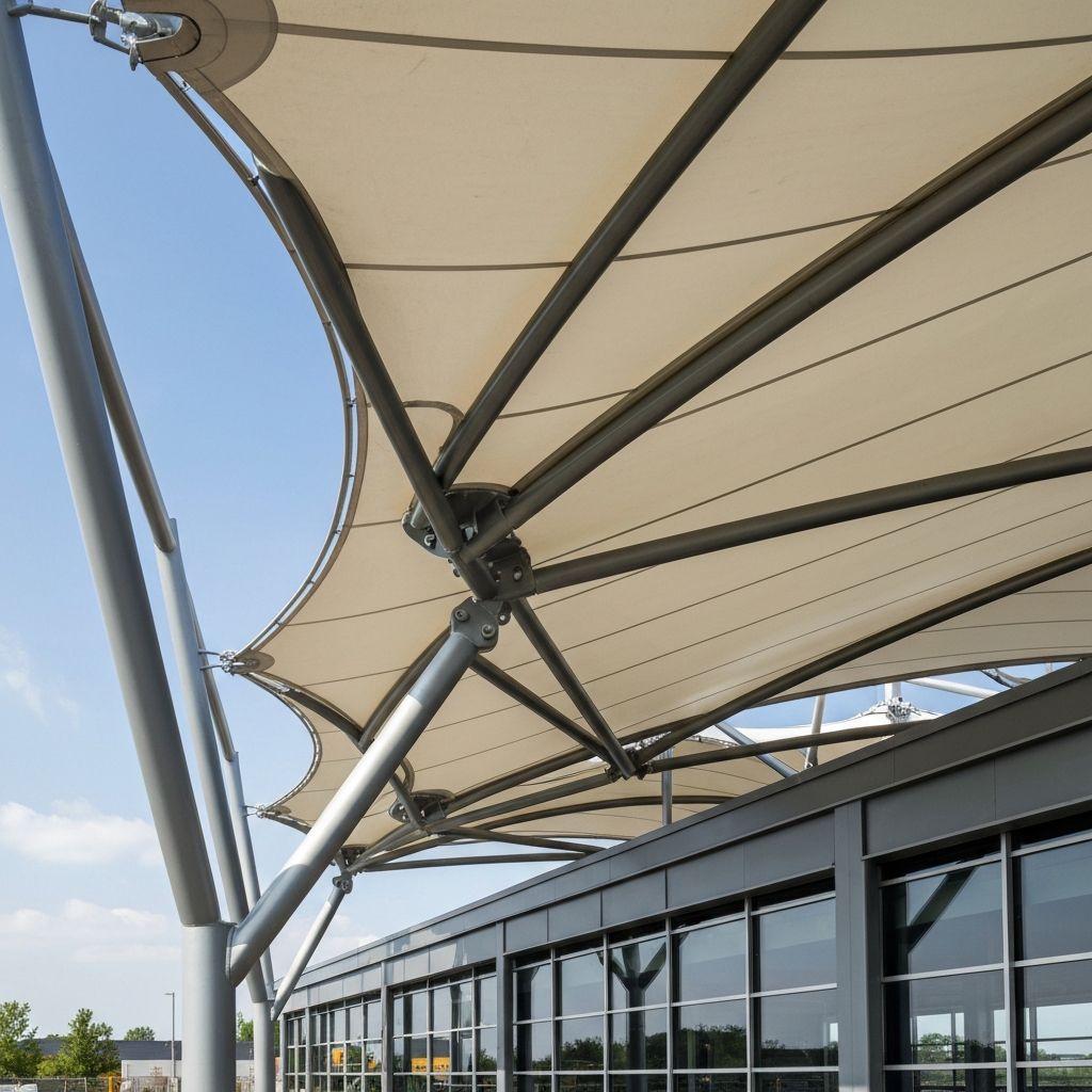 Commercial tensile roofing project